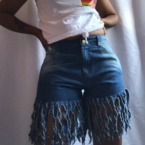 Fringe shorts